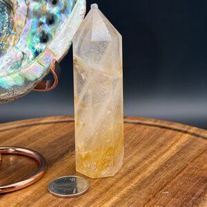 Golden Healer Quartz Crystal Tower Point Yellow Hematoid 3 Quartz Metaphysical